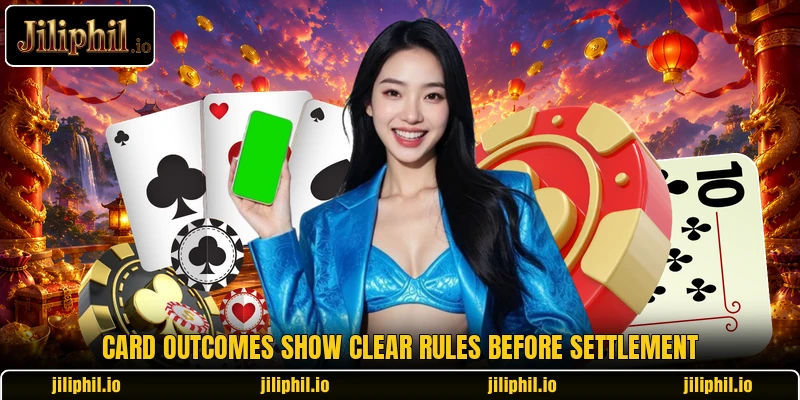 Card outcomes show clear rules before settlement