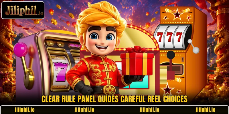Clear rule panel guides careful reel choices