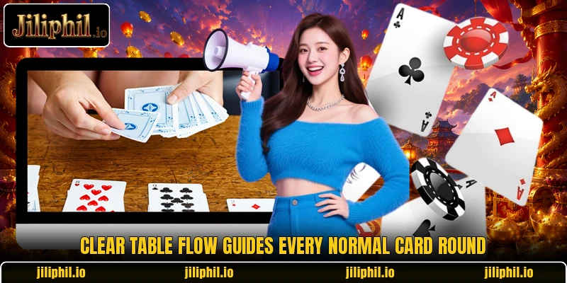 Clear table flow guides every normal card round
