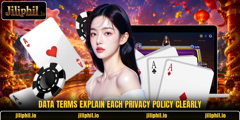 Data terms explain each privacy policy clearly Data terms explain each privacy policy clearly