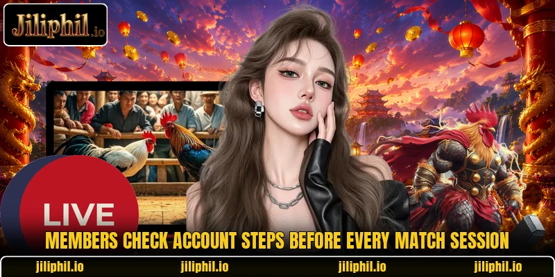 Members check account steps before every match session