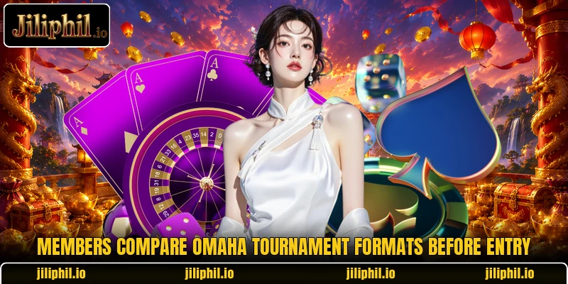 Members compare omaha tournament formats before entry