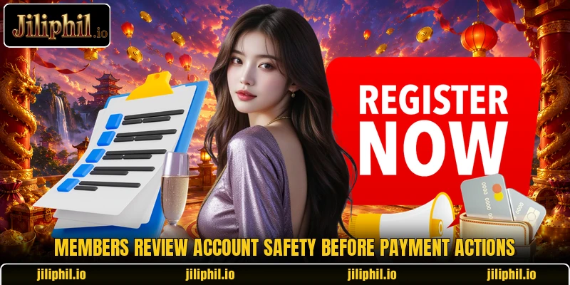 Members review account safety before payment actions Members review account safety before payment actions