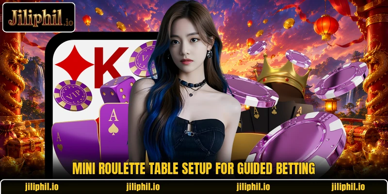 Mini roulette table setup for guided betting Mini roulette table setup for guided betting
