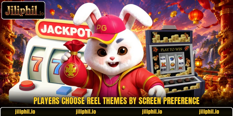 Players choose reel themes by screen preference Players choose reel themes by screen preference