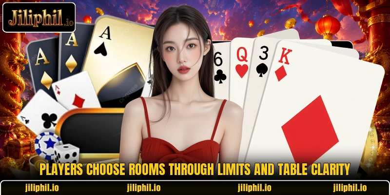 Players choose rooms through limits and table clarity Players choose rooms through limits and table clarity