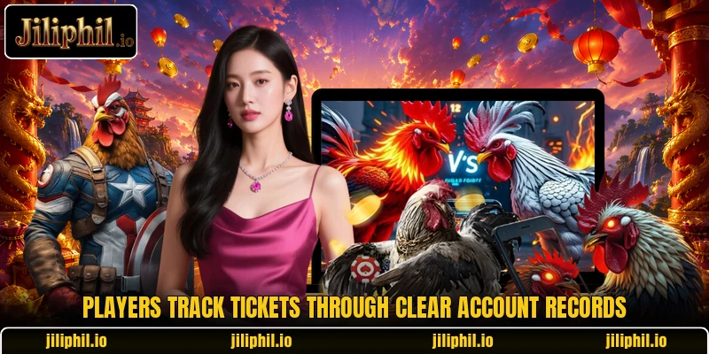 Players track tickets through clear account records