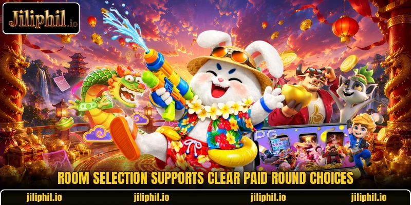 Room selection supports clear paid round choices