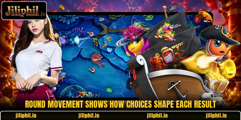 Round movement shows how choices shape each result Round movement shows how choices shape each result