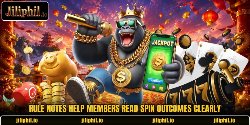 Rule notes help members read spin outcomes clearly Rule notes help members read spin outcomes clearly