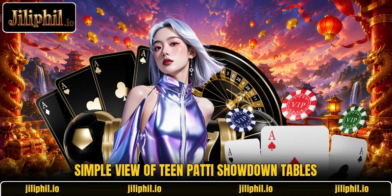 Simple view of teen patti showdown tables