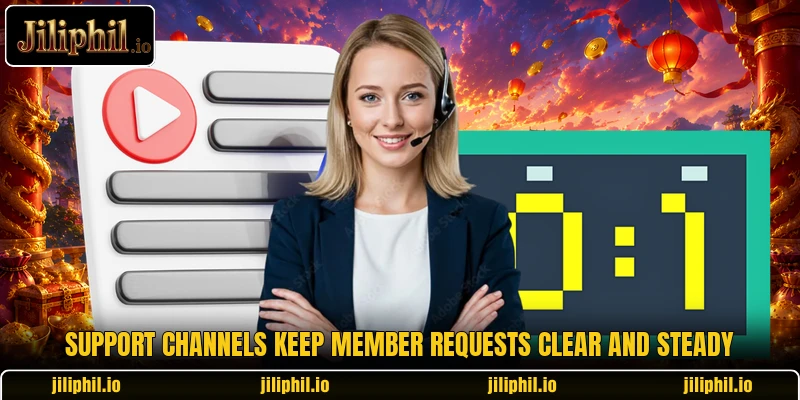 Support channels keep member requests clear and steady